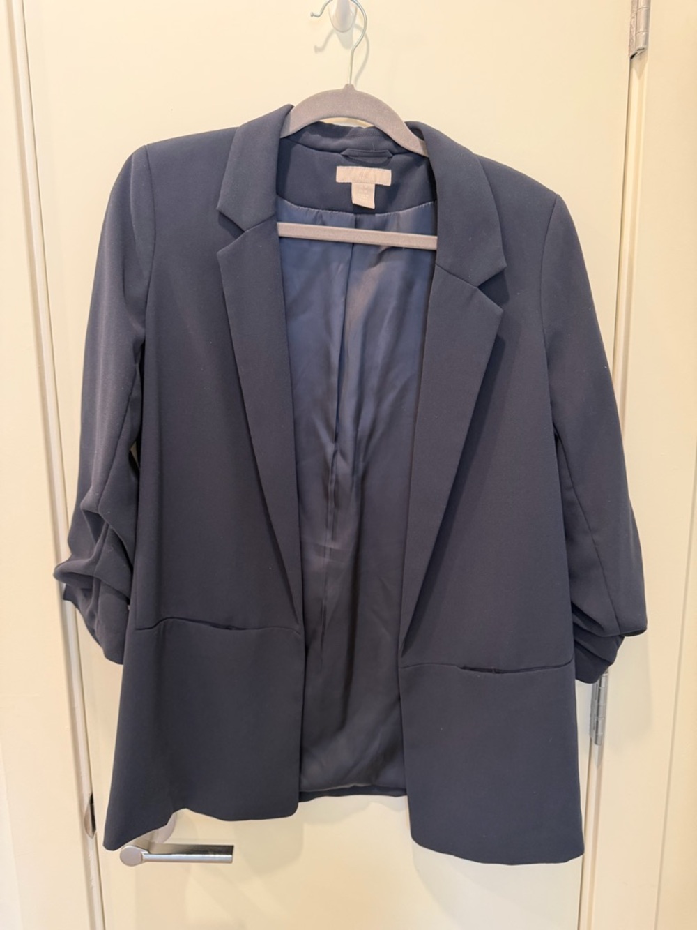 H&M Dark Navy Open-Front Women's Blazer